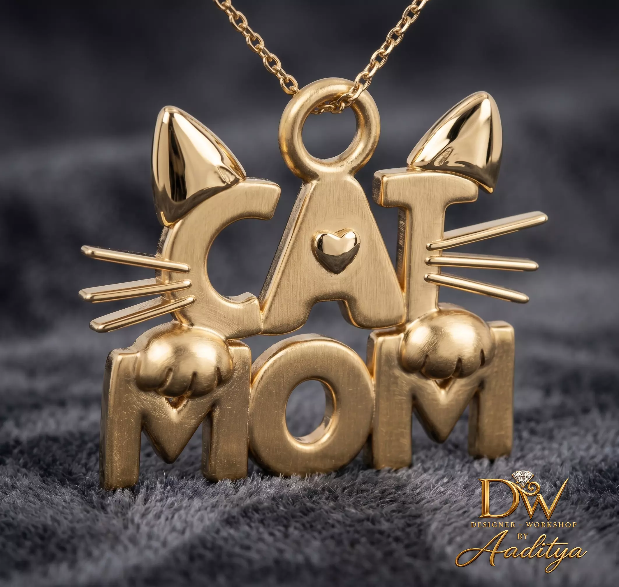 Cat Mom pendant 3D print model