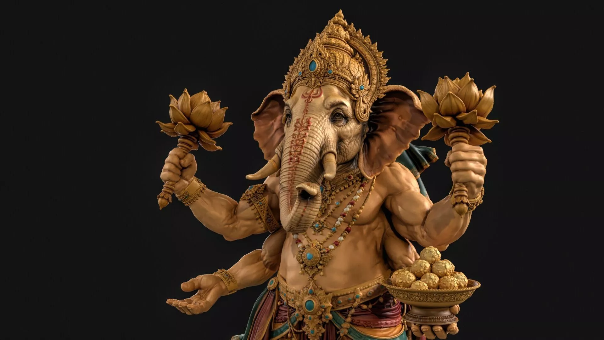 Ganesha 3D Print Ready 3D print model
