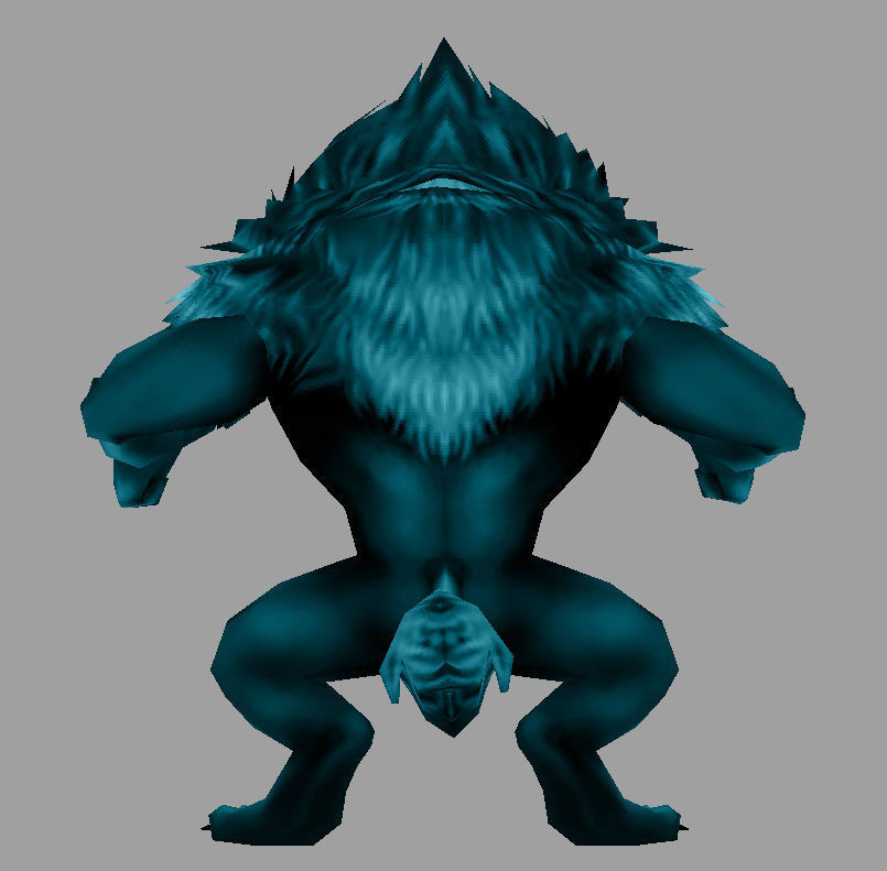 model bird eagle creature with eyes Low-poly 3D model_3