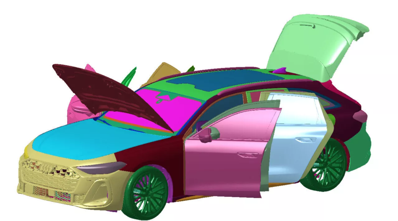 Audi A5 Avant 2025 Vehicle 3d scan model 3D model 3D model