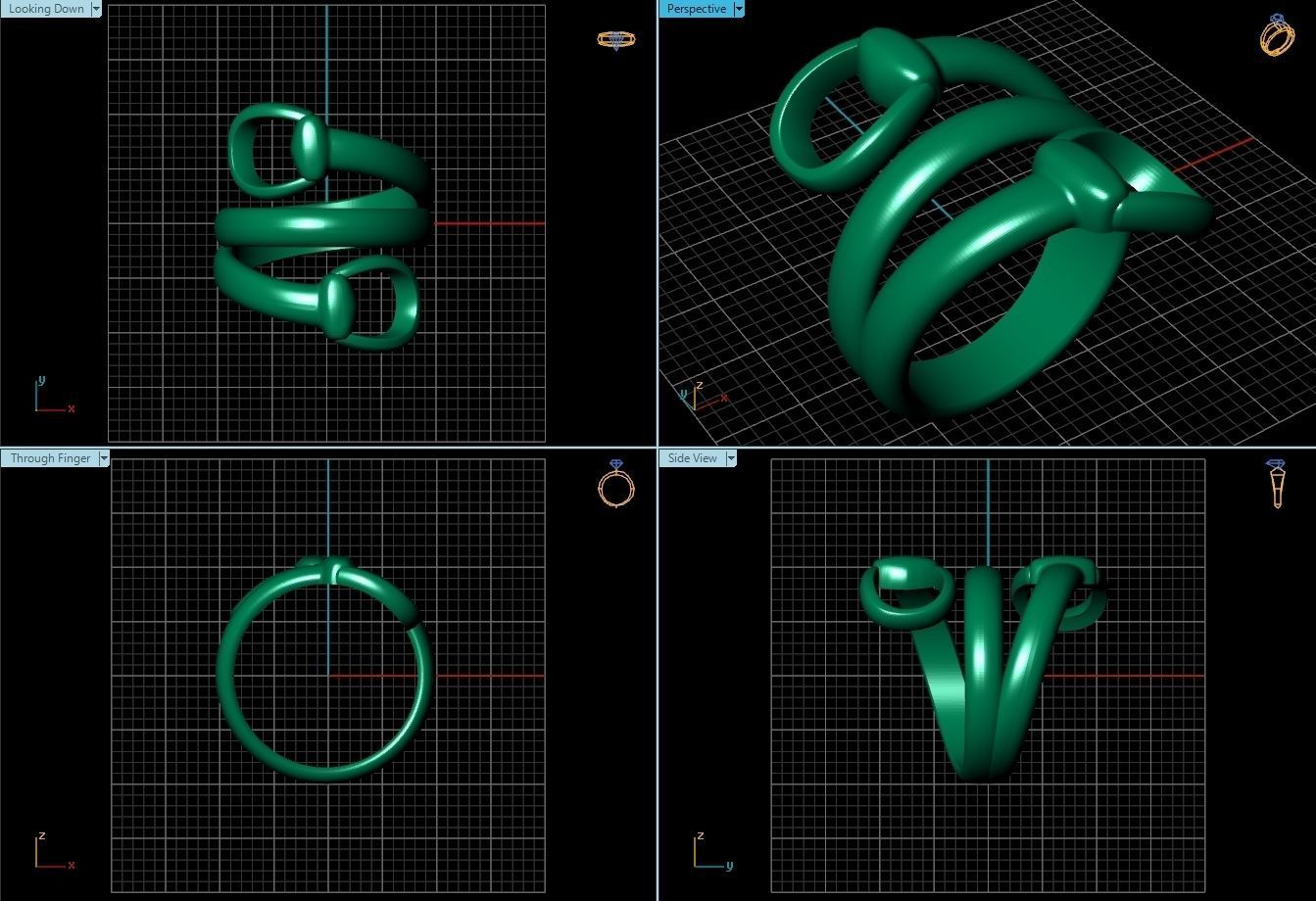 Ring R0048 3D print model_3