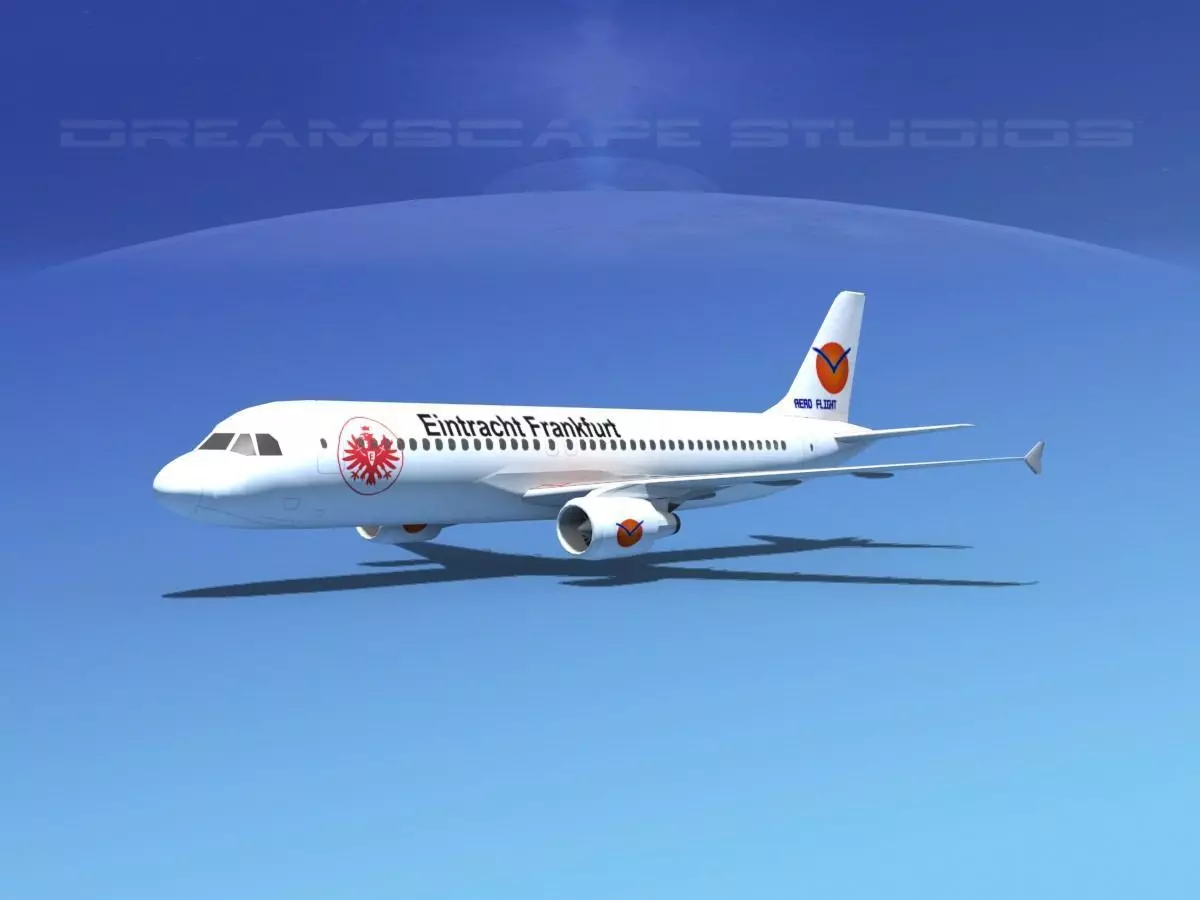 Airbus A320 LP Eintracht Frankfurt Low-poly 3D model