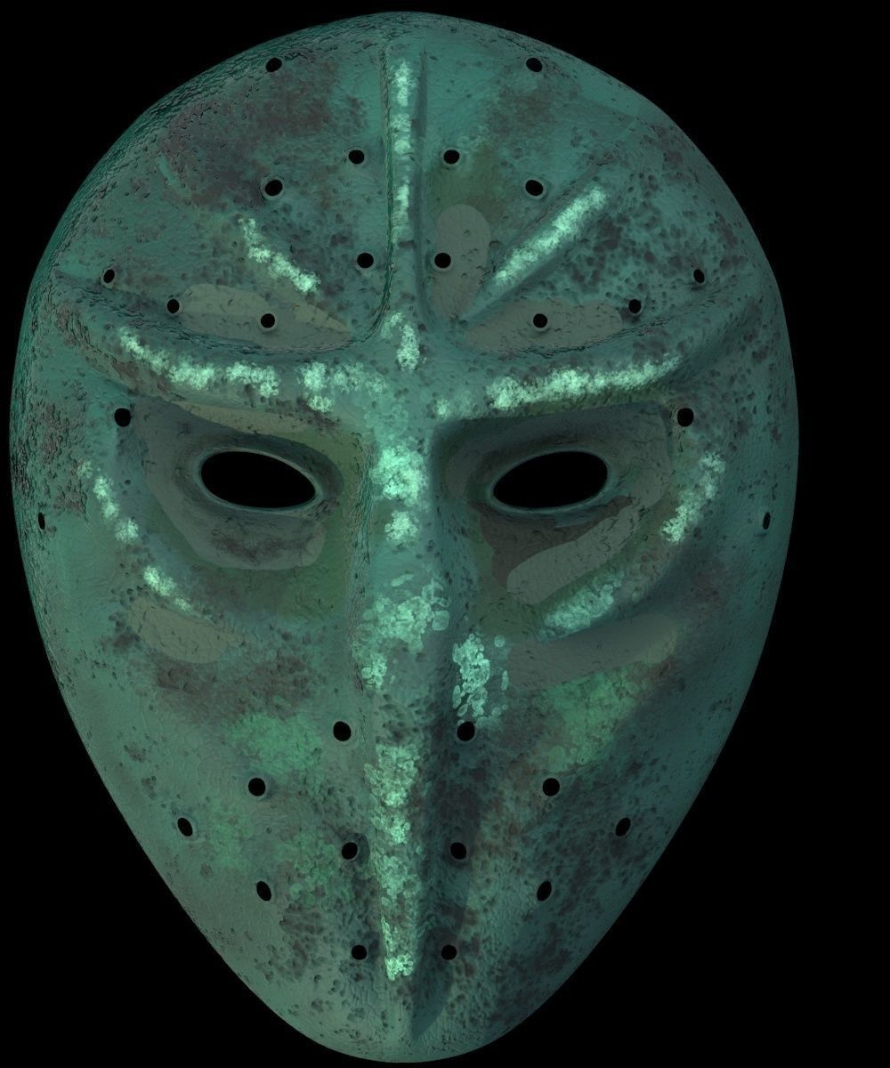 Mask of ninjas Low-poly 3D model_1