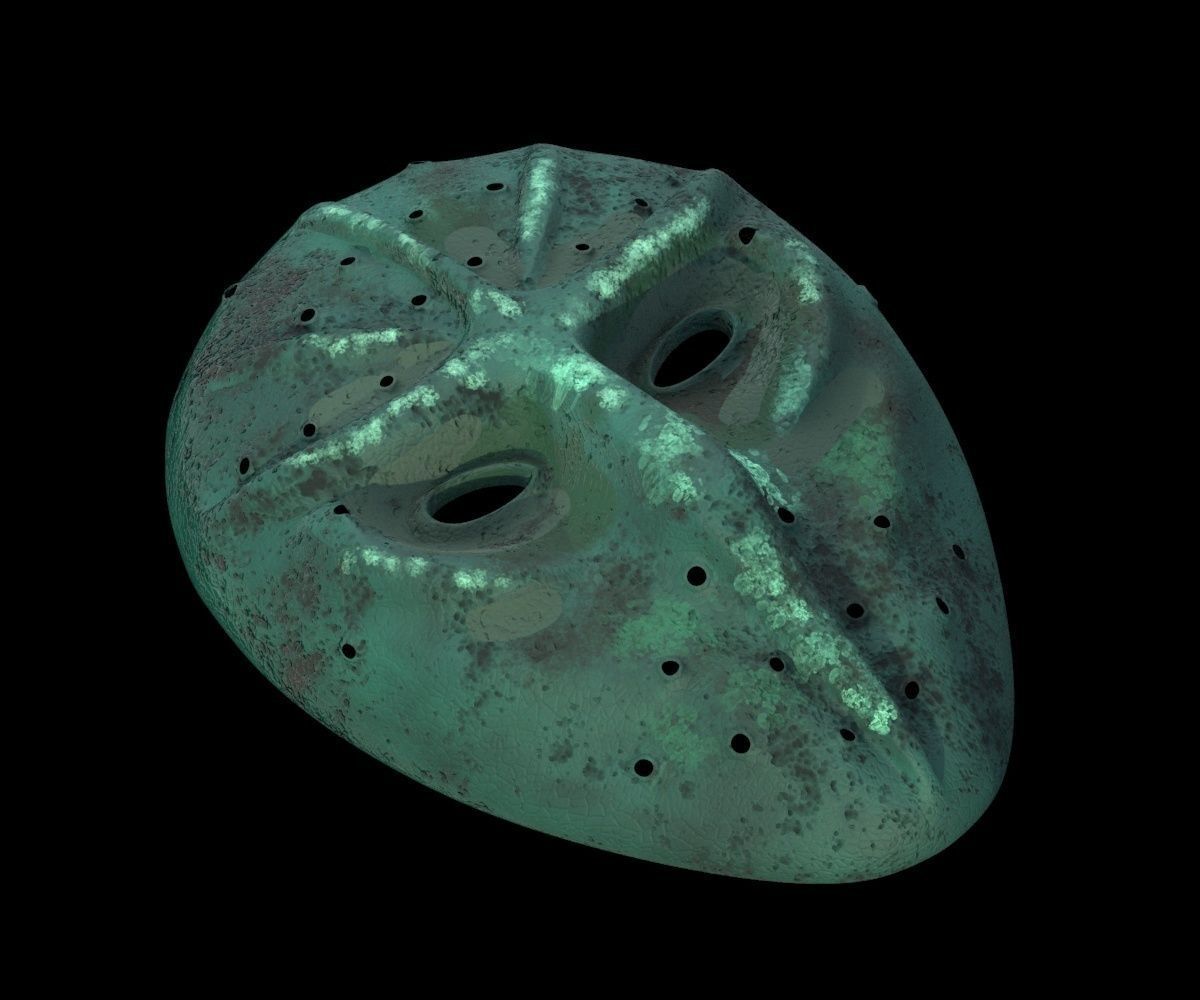 Mask of ninjas Low-poly 3D model_3