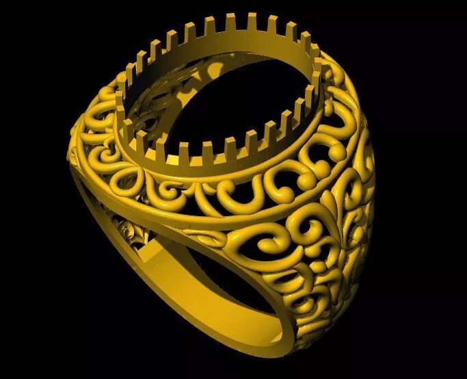 oval stone ring 3dm file 3D print model