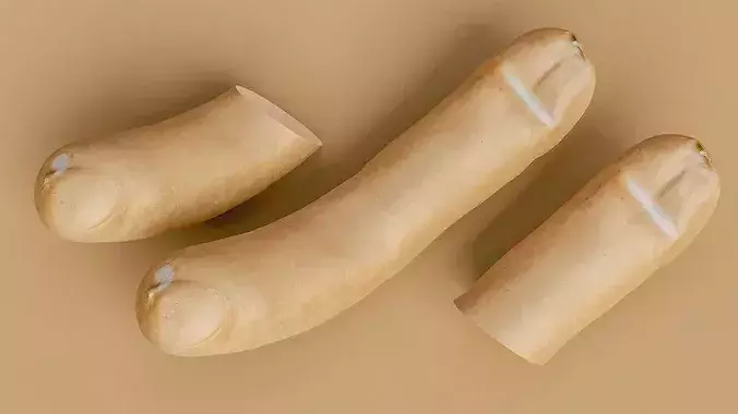 Realistic Frankfurter Hot Dog Sausage Photogrammetry Scan Low-poly 3D model 4