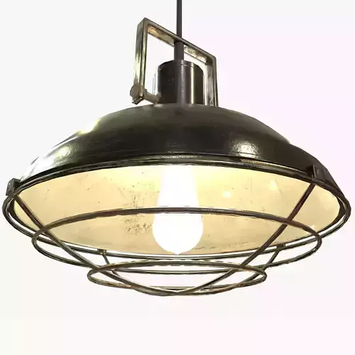Industrial Overhead Light Fixture Game Ready PBR Textures