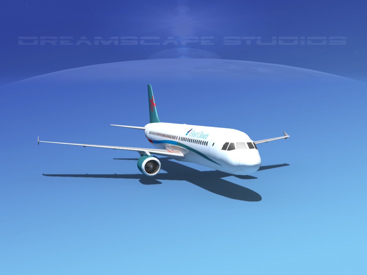Airbus A320 First Choise Low-poly 3D model_2