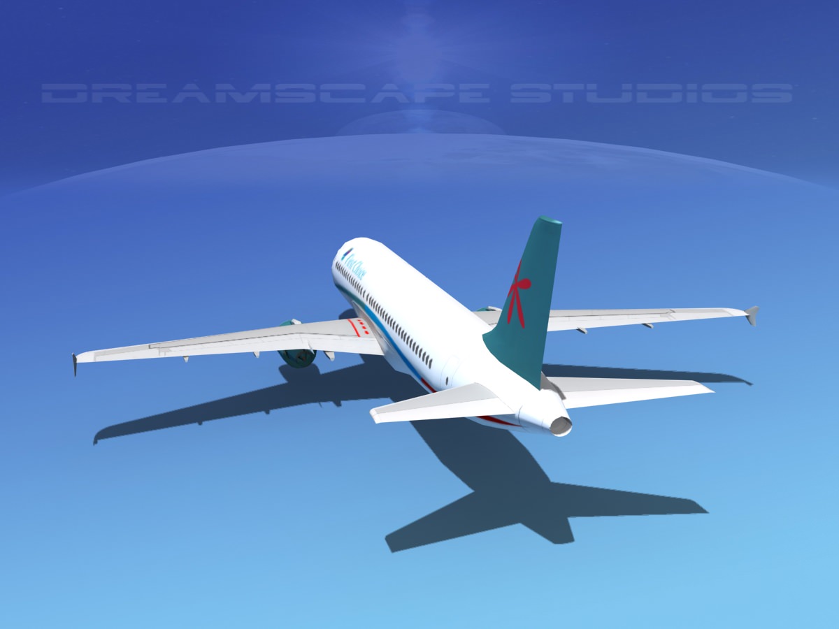 Airbus A320 First Choise Low-poly 3D model_10