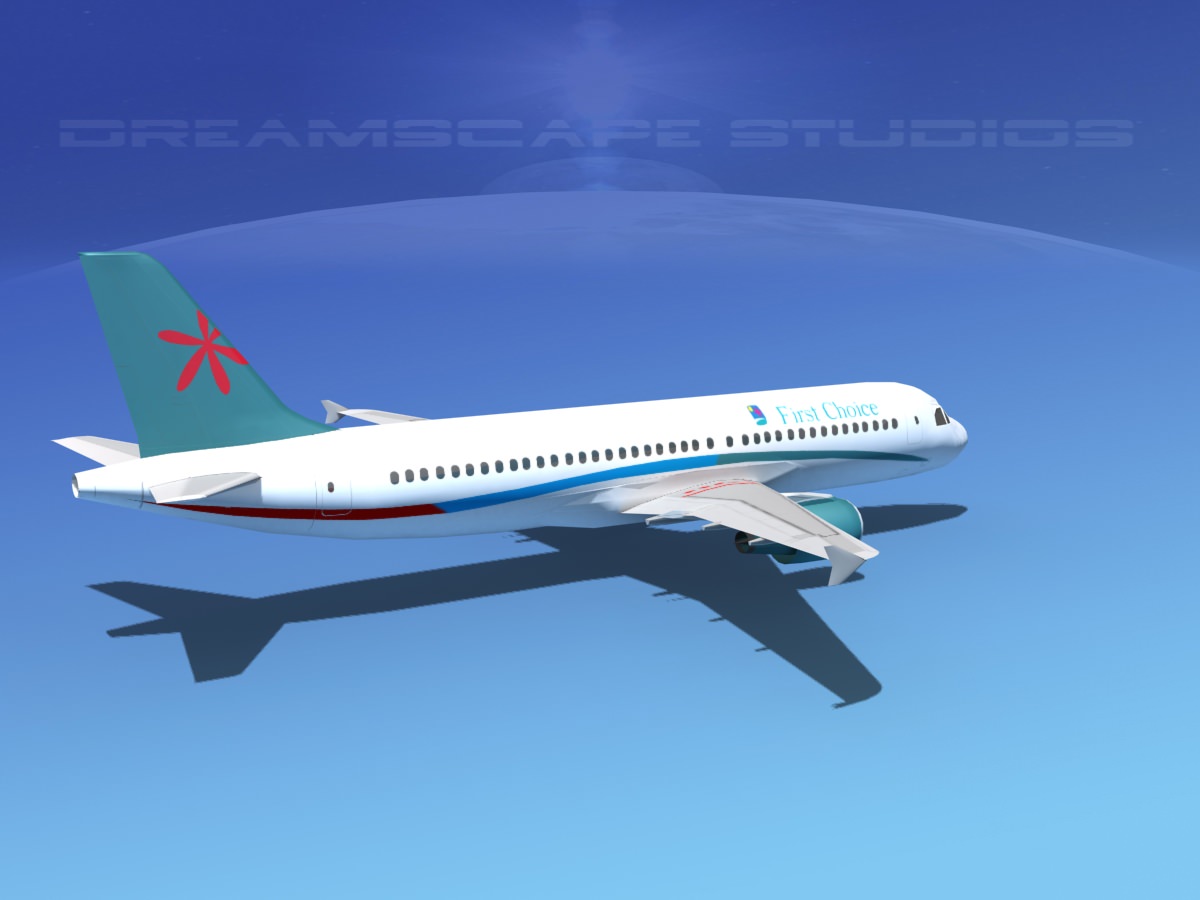 Airbus A320 First Choise Low-poly 3D model_5