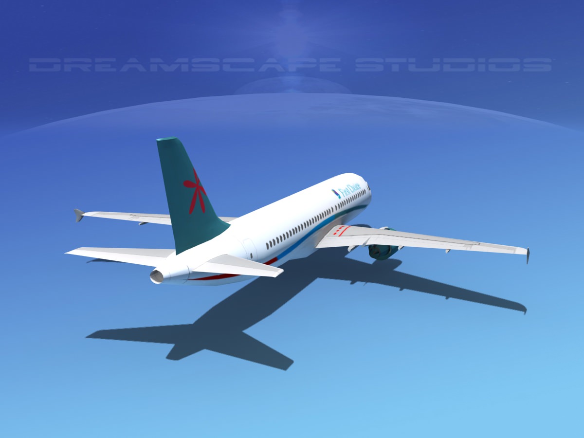 Airbus A320 First Choise Low-poly 3D model_6