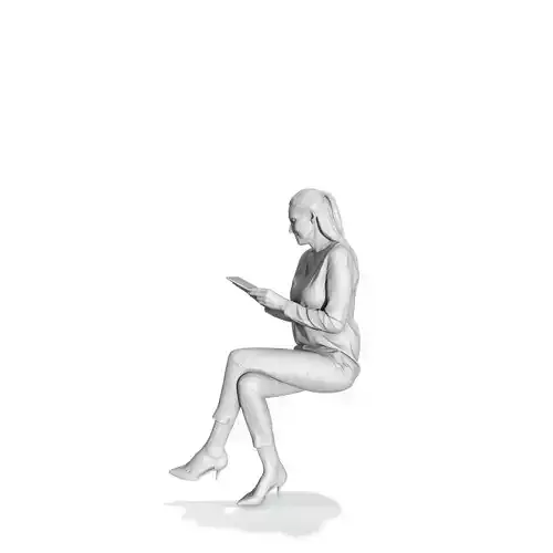 Sitting business Woman with tablet BWom0318-HD2-O01P01-S