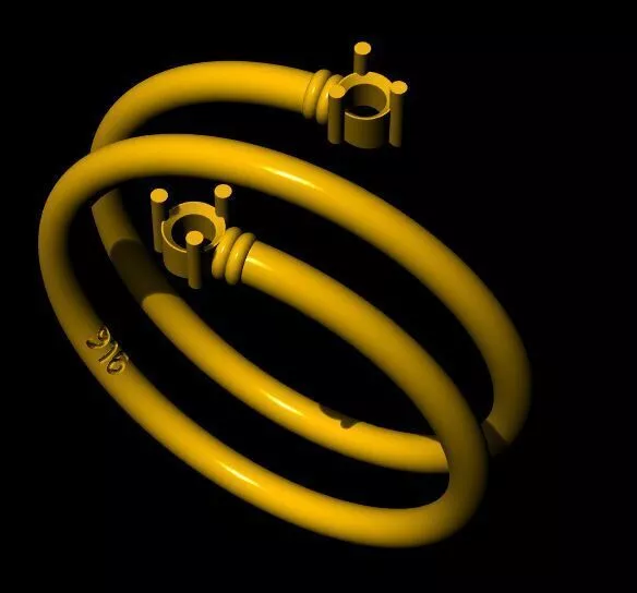 spiral ring 3dm file 3D print model