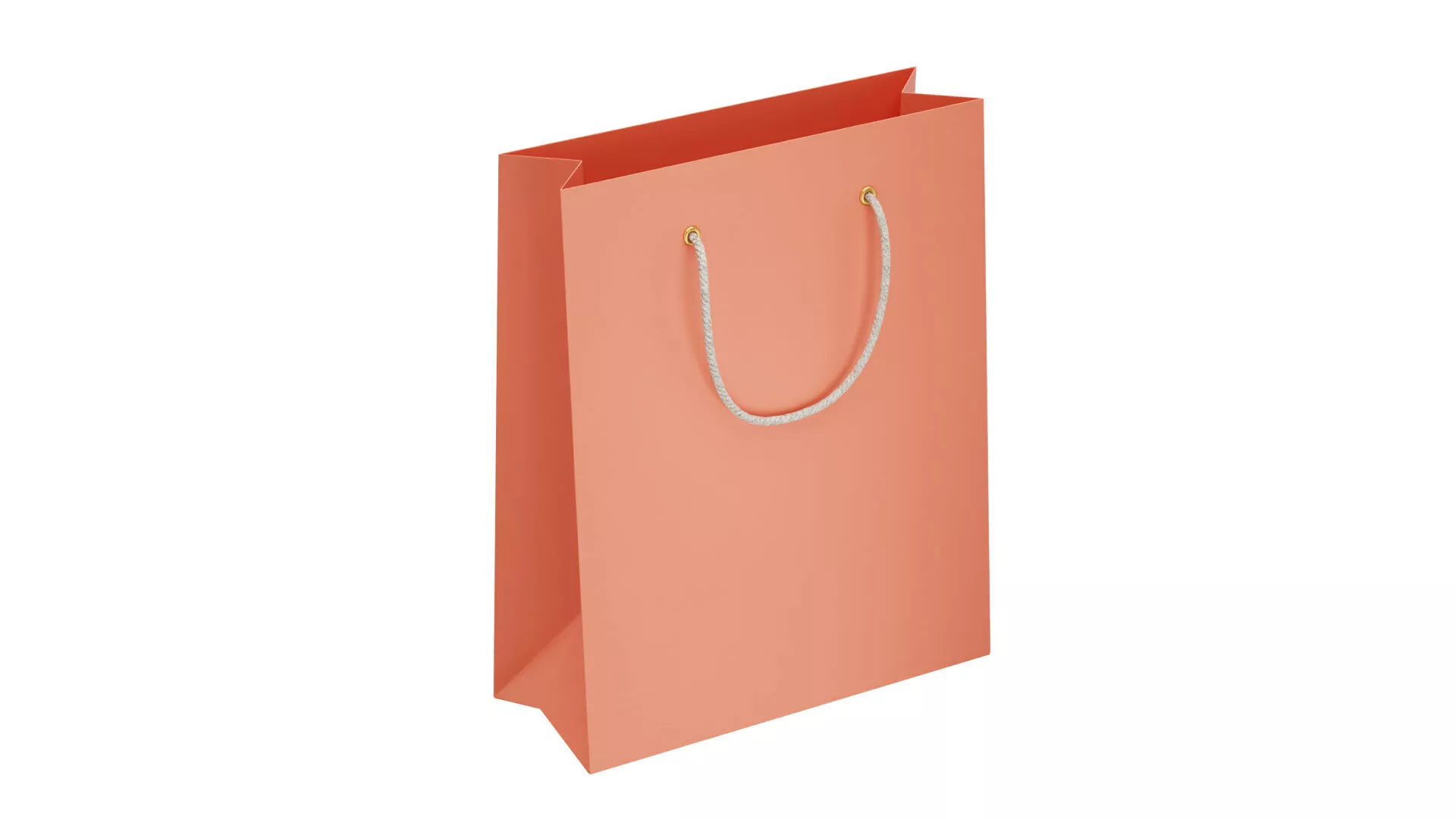 Orange Paper Bag Low-poly 3D model