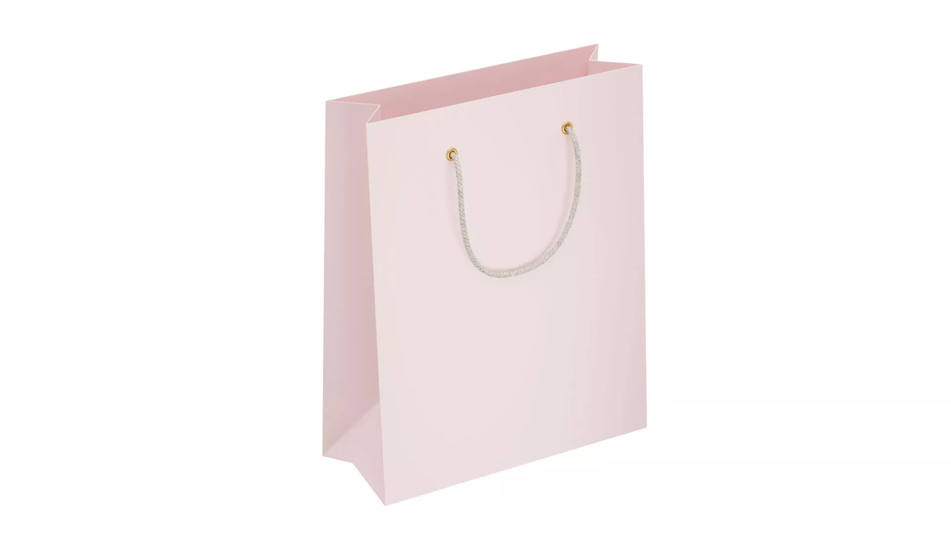 Pink Paper Bag Low-poly 3D model