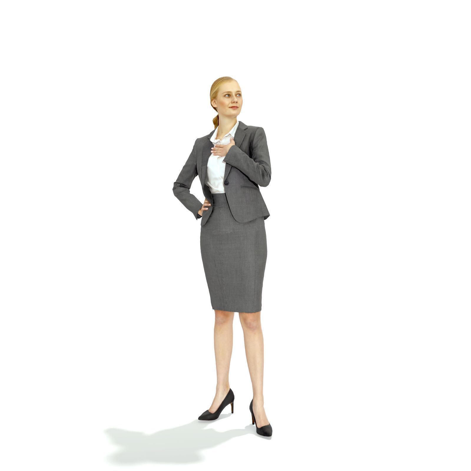 Business woman in a grey suit BWom0317-HD2-O01P01-S 3D model_1