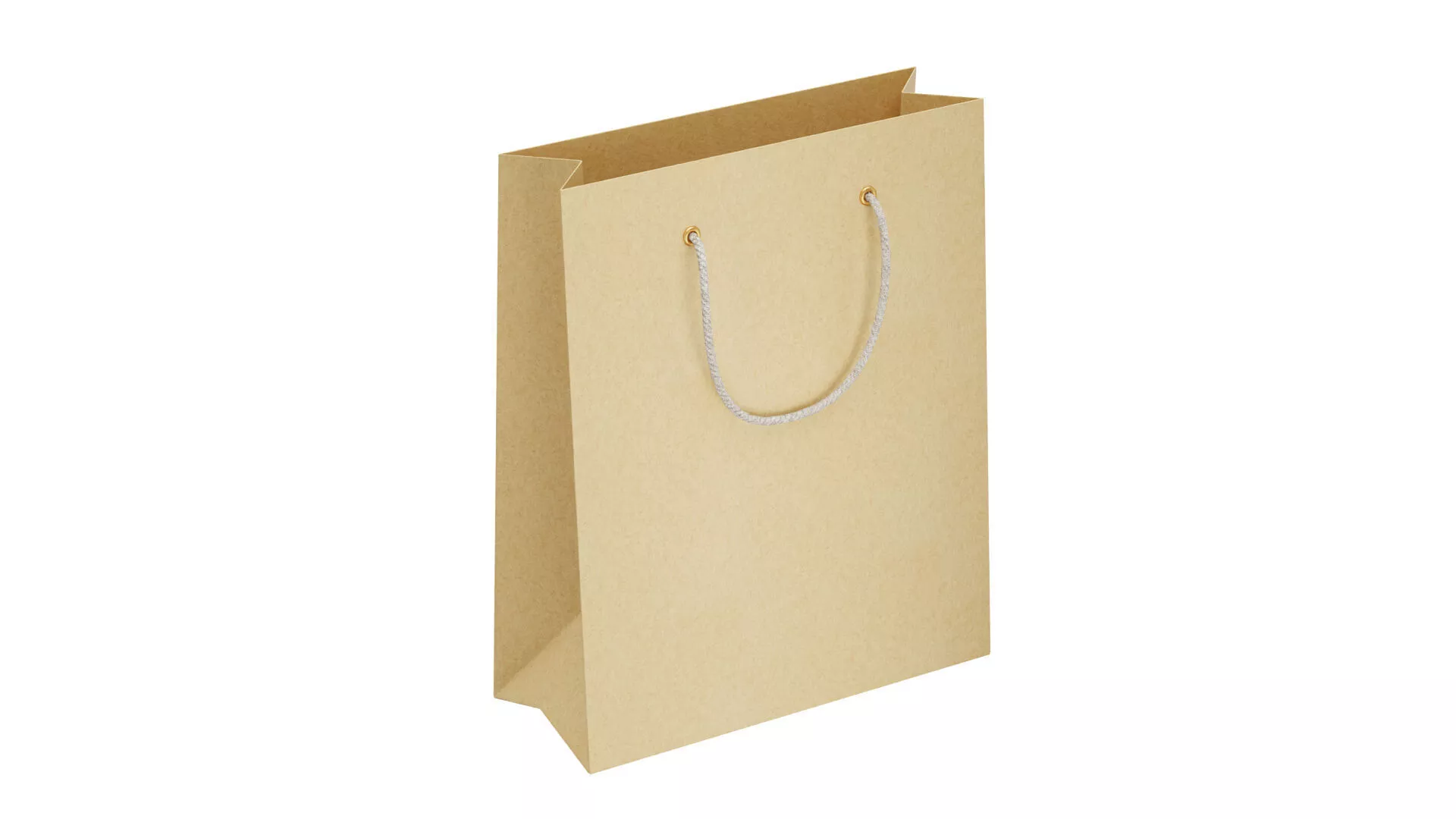Paper Bag Retail Packaging Mockup Low-poly 3D model
