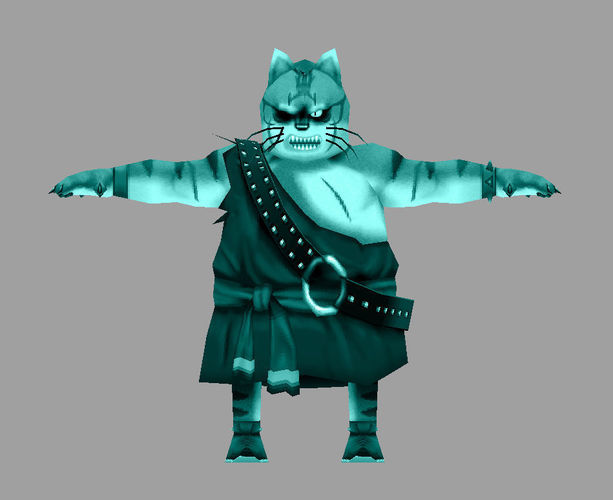 model charater cat Low-poly 3D model
