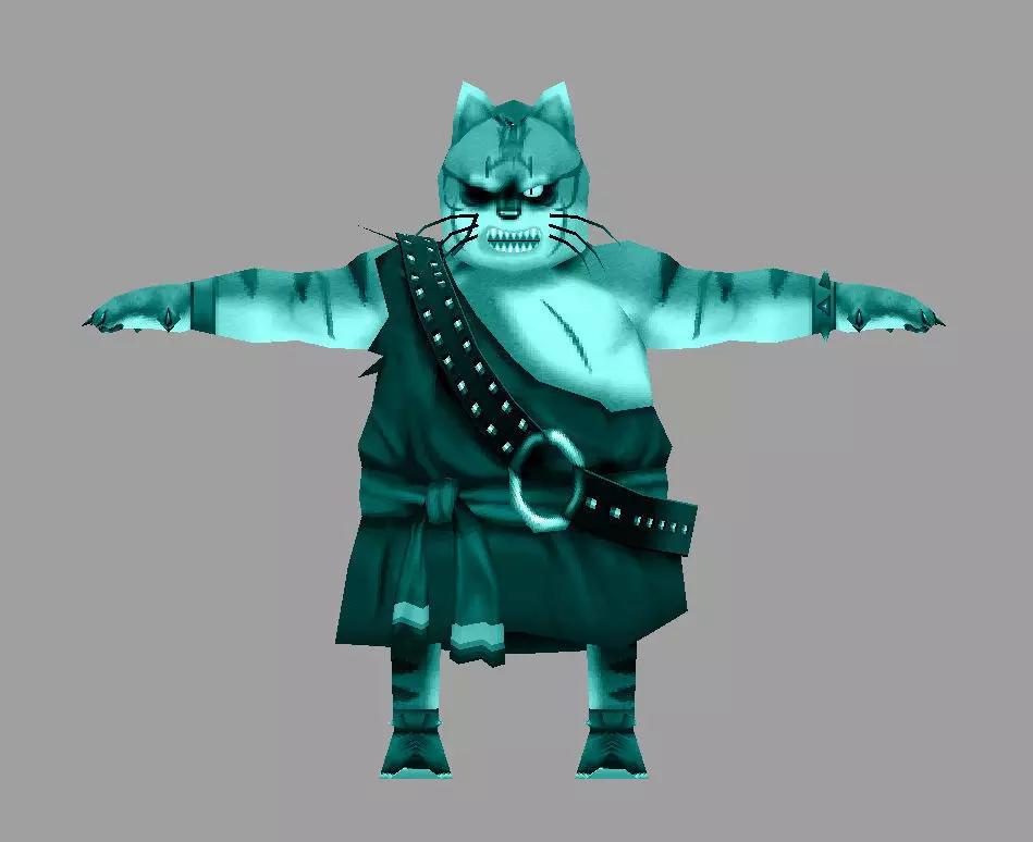 model charater cat Low-poly 3D model_0