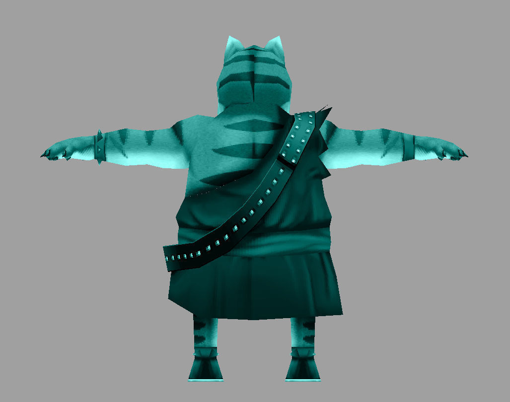 model charater cat Low-poly 3D model_2