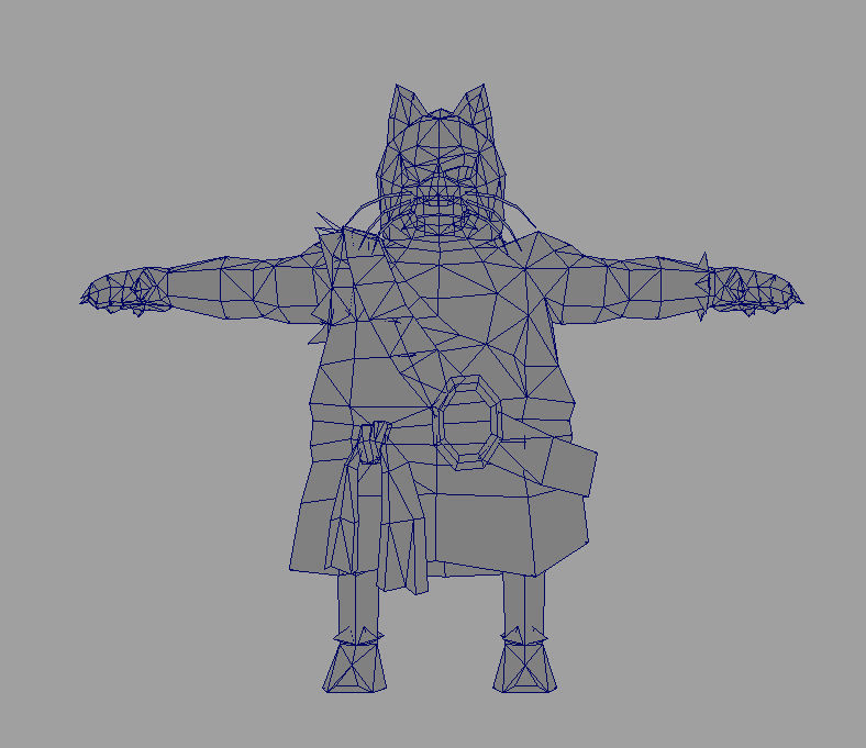 model charater cat Low-poly 3D model_3