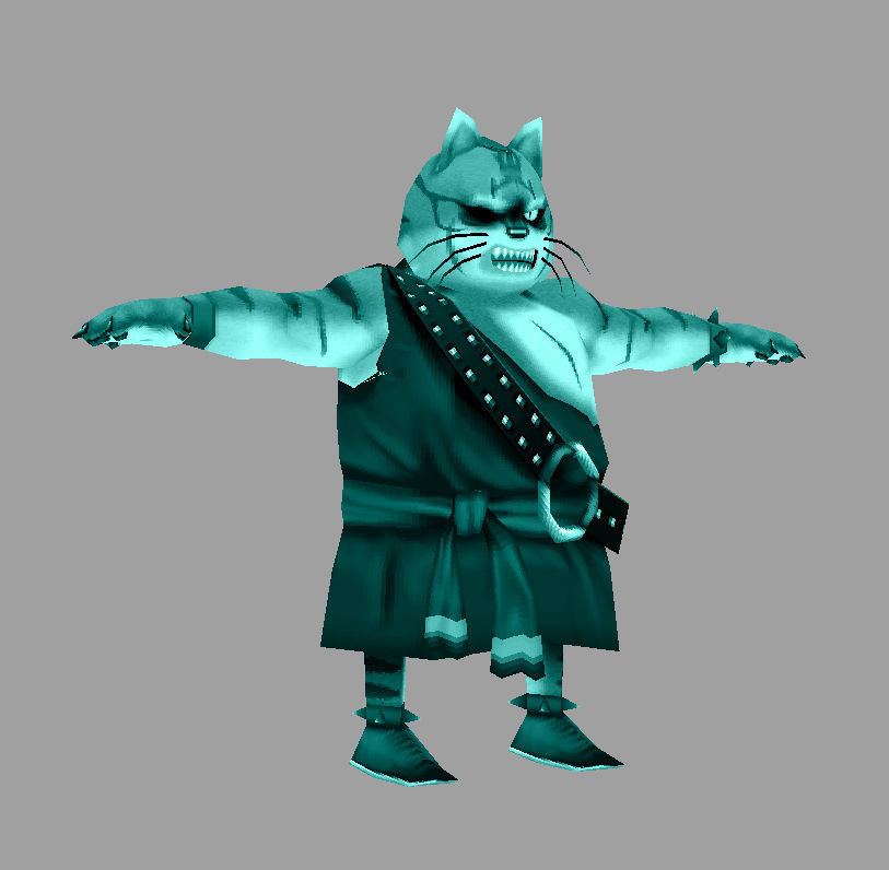 model charater cat Low-poly 3D model_1