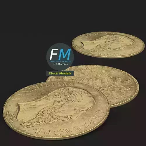 Gold coins 3D model