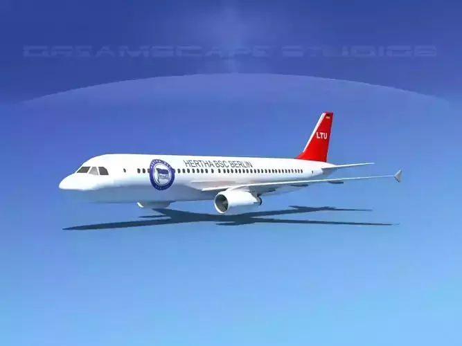 Airbus A320 LP Air Berlin Low-poly 3D model