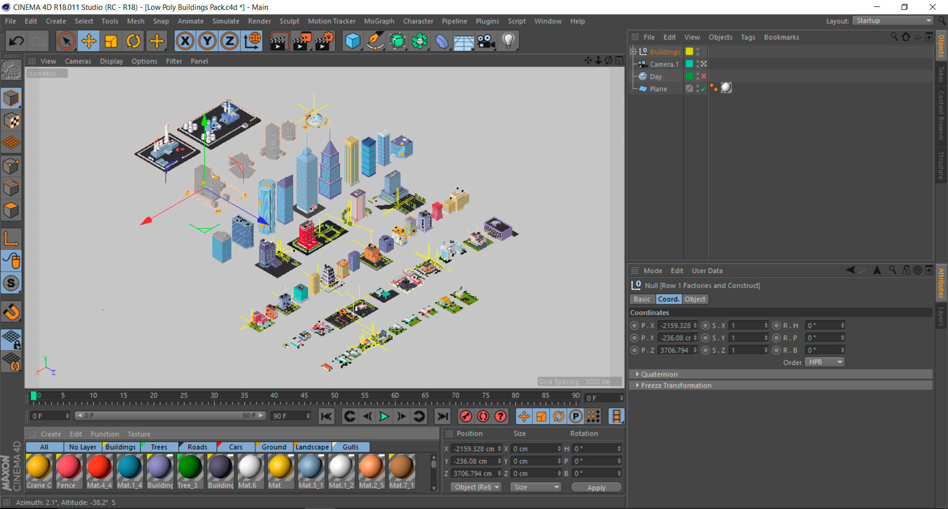 Low Poly Buildings Pack 3D model_7
