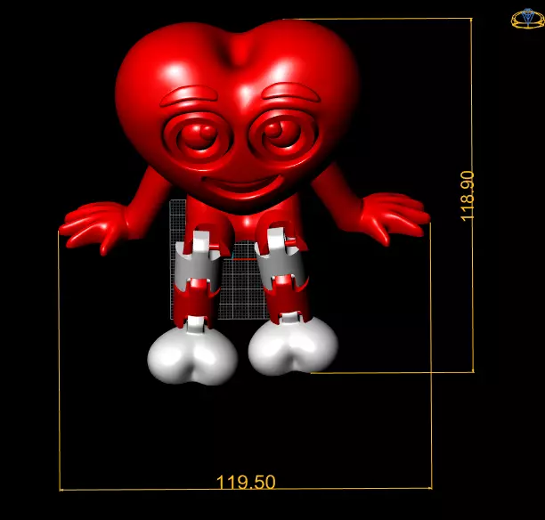 Heart Buddy Figure 3D print model