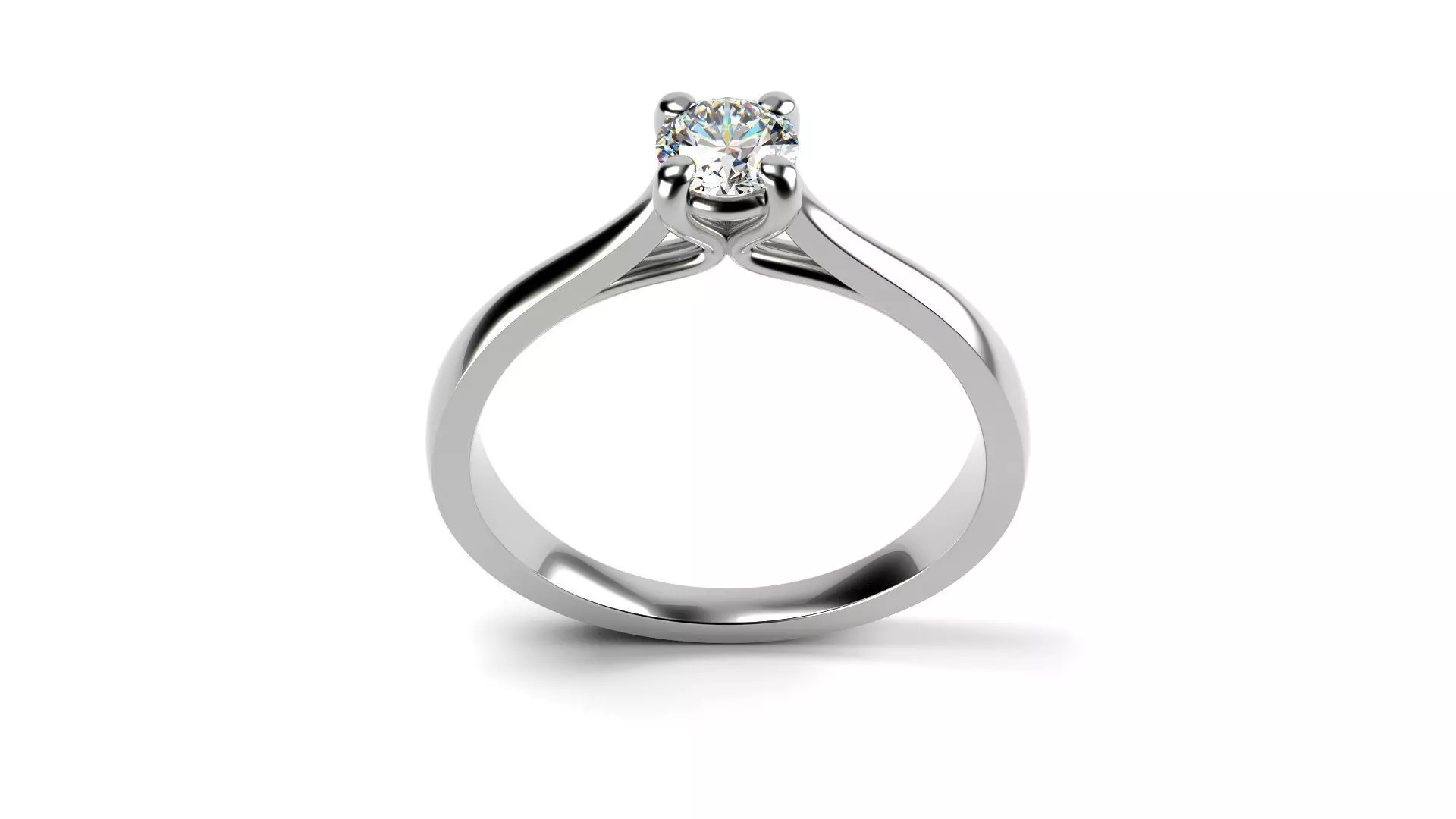 Cathedral Solitaire Ring 3D print model_0