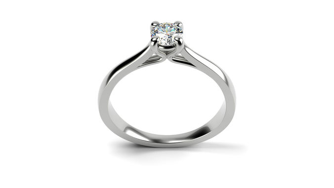 Cathedral Solitaire Ring 3D print model