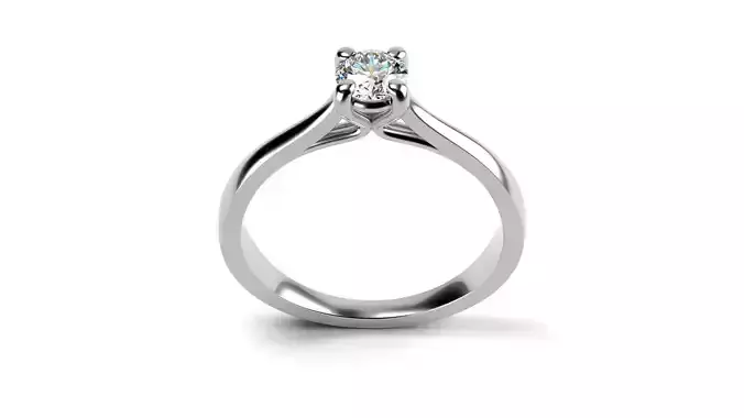 Cathedral Solitaire Ring 3D print model
