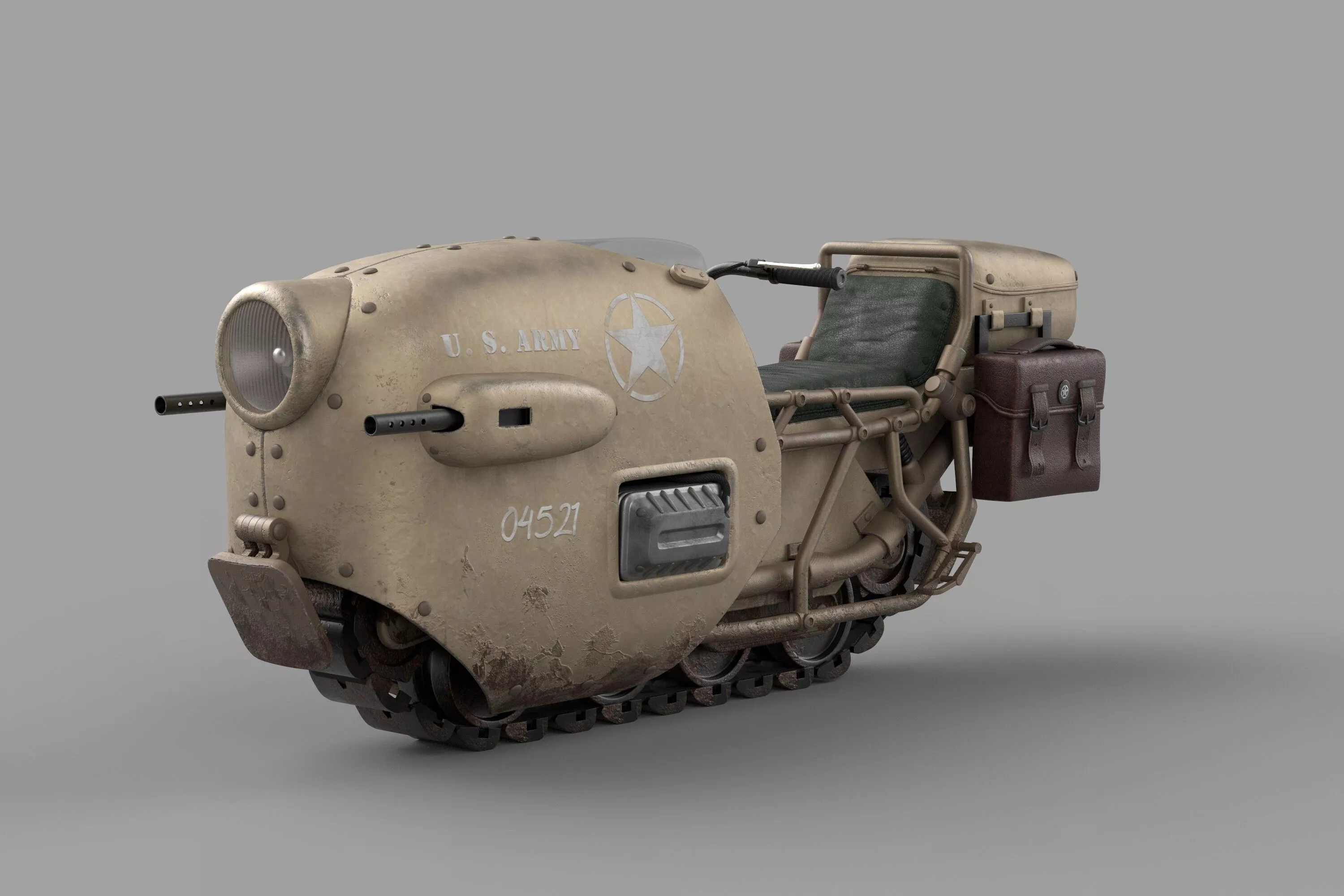 US Army 04521 World War Vehicle 3D model