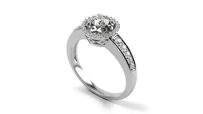 Rhombus pattern ring