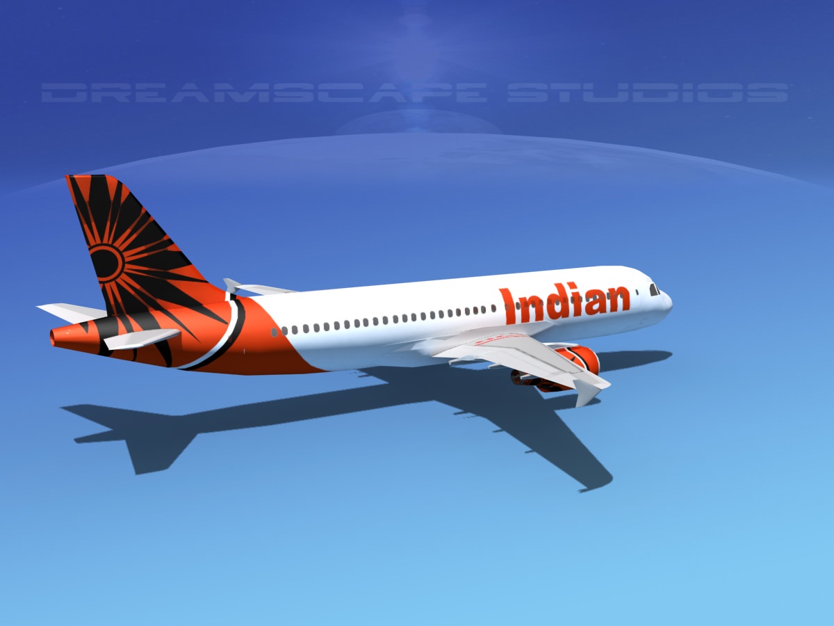Airbus A320 LP Air India Low-poly 3D model_10