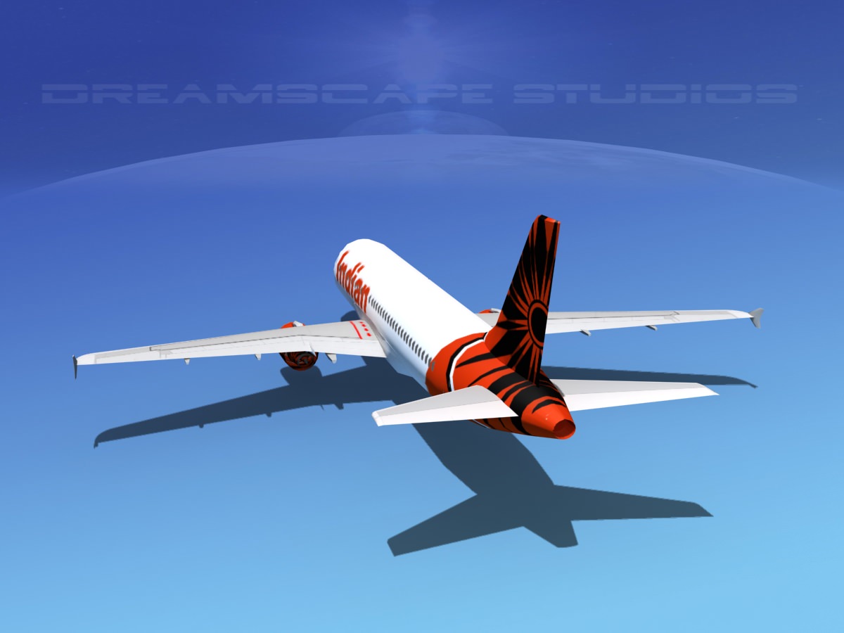 Airbus A320 LP Air India Low-poly 3D model_8