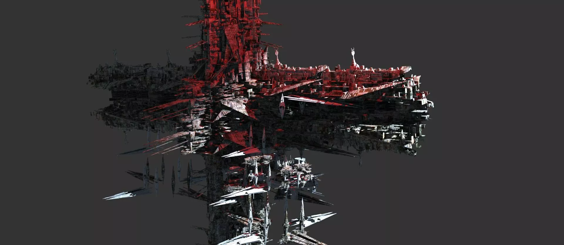 Starship heraldry garden array tower 3D model
