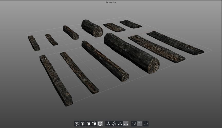 Lumber Kit - Dry Rot Texture Low-poly 3D model_6