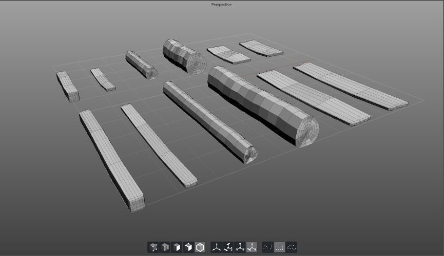 Lumber Kit - Dry Rot Texture Low-poly 3D model_7
