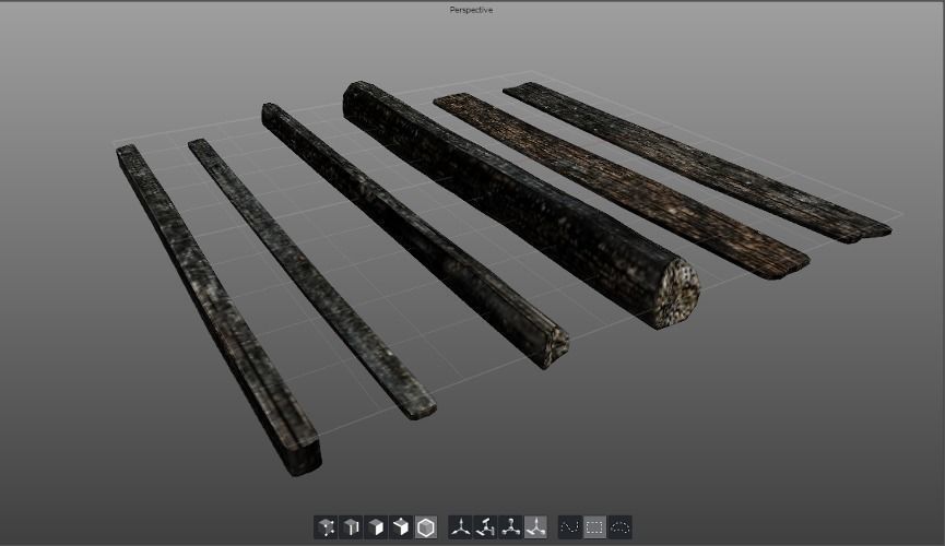Lumber Kit - Dry Rot Texture Low-poly 3D model_4