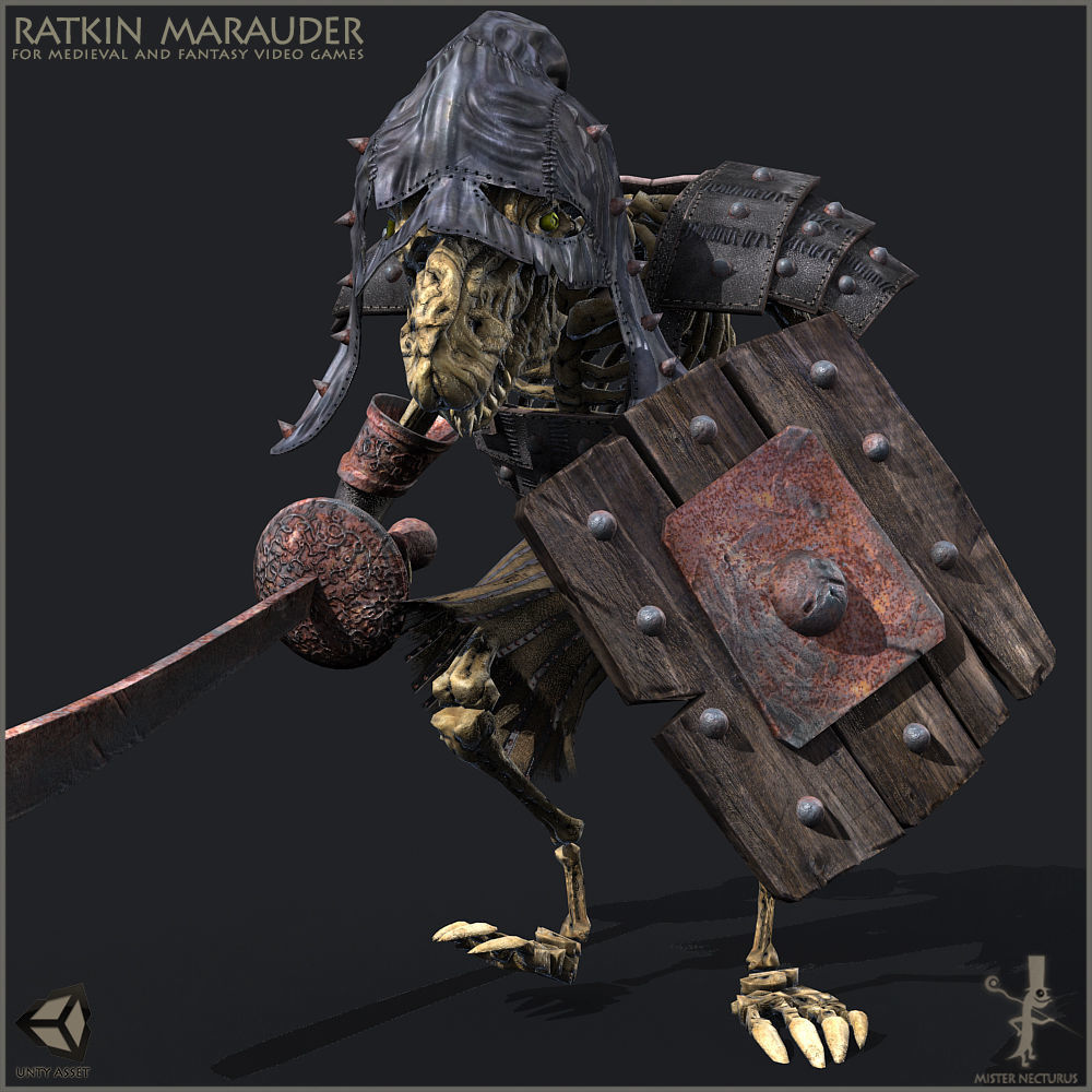 Ratkin Marauder Low-poly 3D model_13