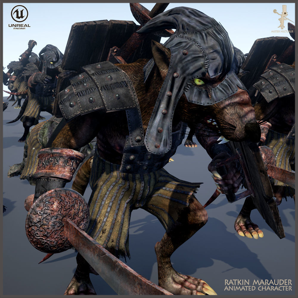 Ratkin Marauder Low-poly 3D model_15