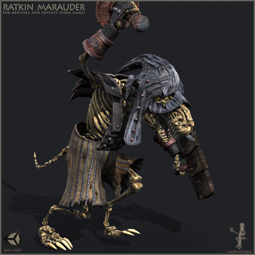 Ratkin Marauder Low-poly 3D model_7