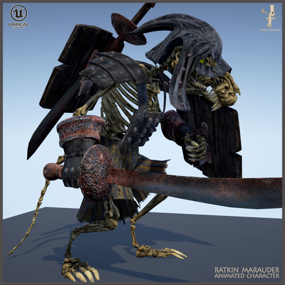 Ratkin Marauder Low-poly 3D model_16