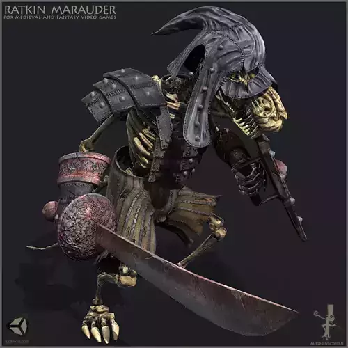Ratkin Marauder Low-poly 3D model
