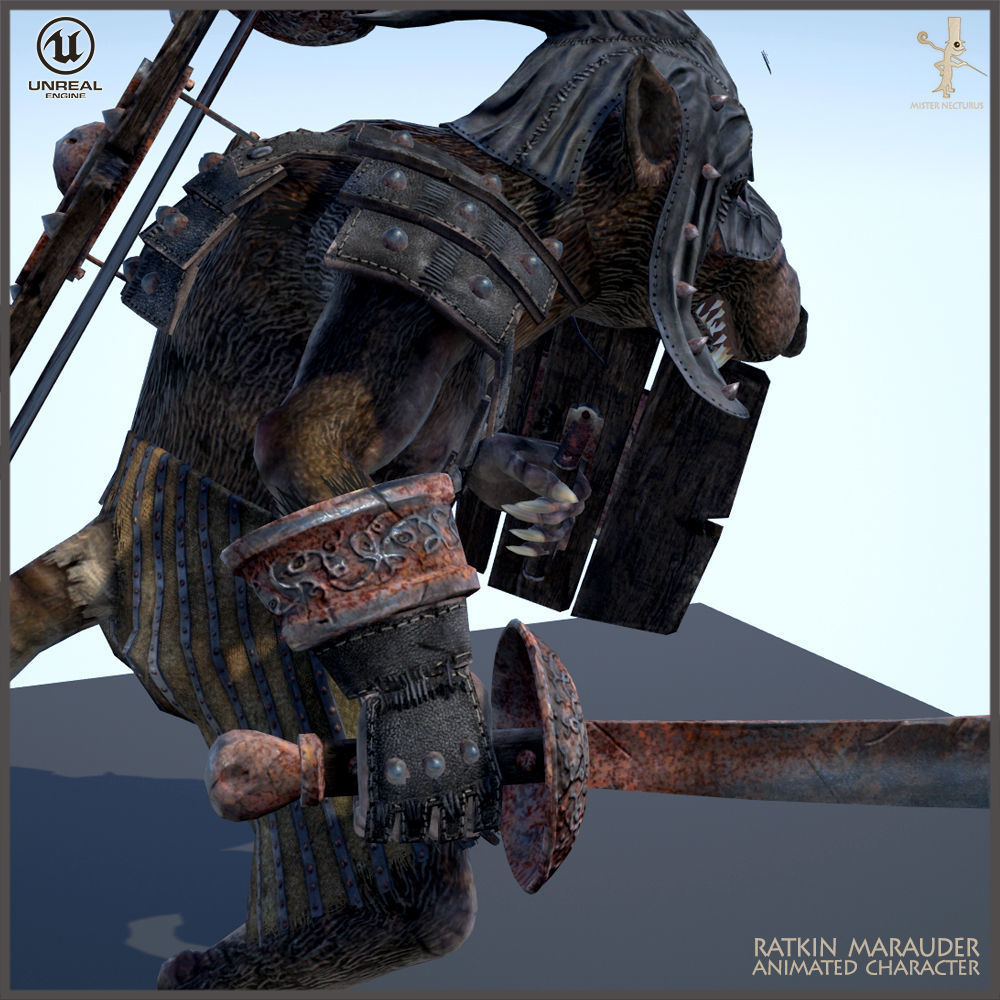 Ratkin Marauder Low-poly 3D model_17