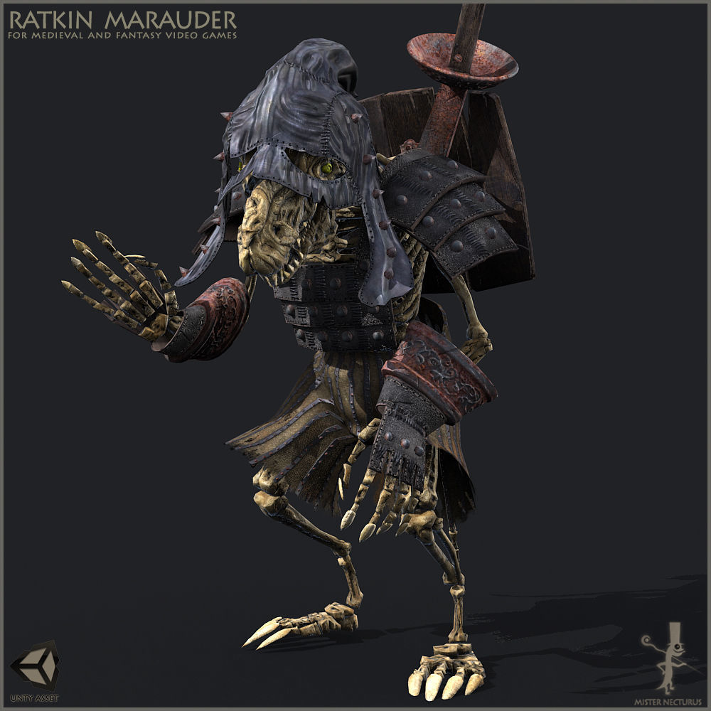 Ratkin Marauder Low-poly 3D model_9