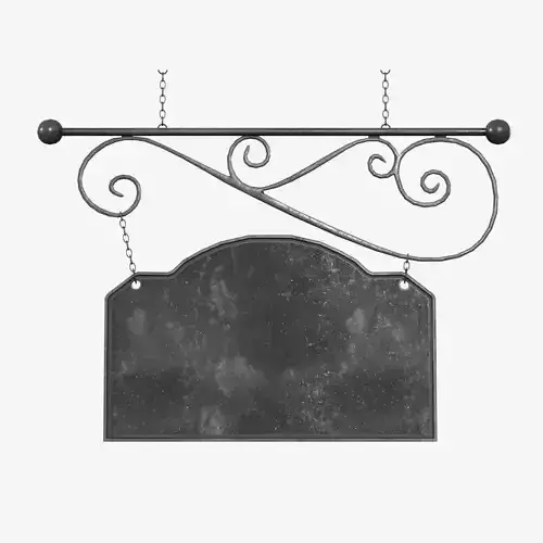 Signboard wrought iron sign 3D model
