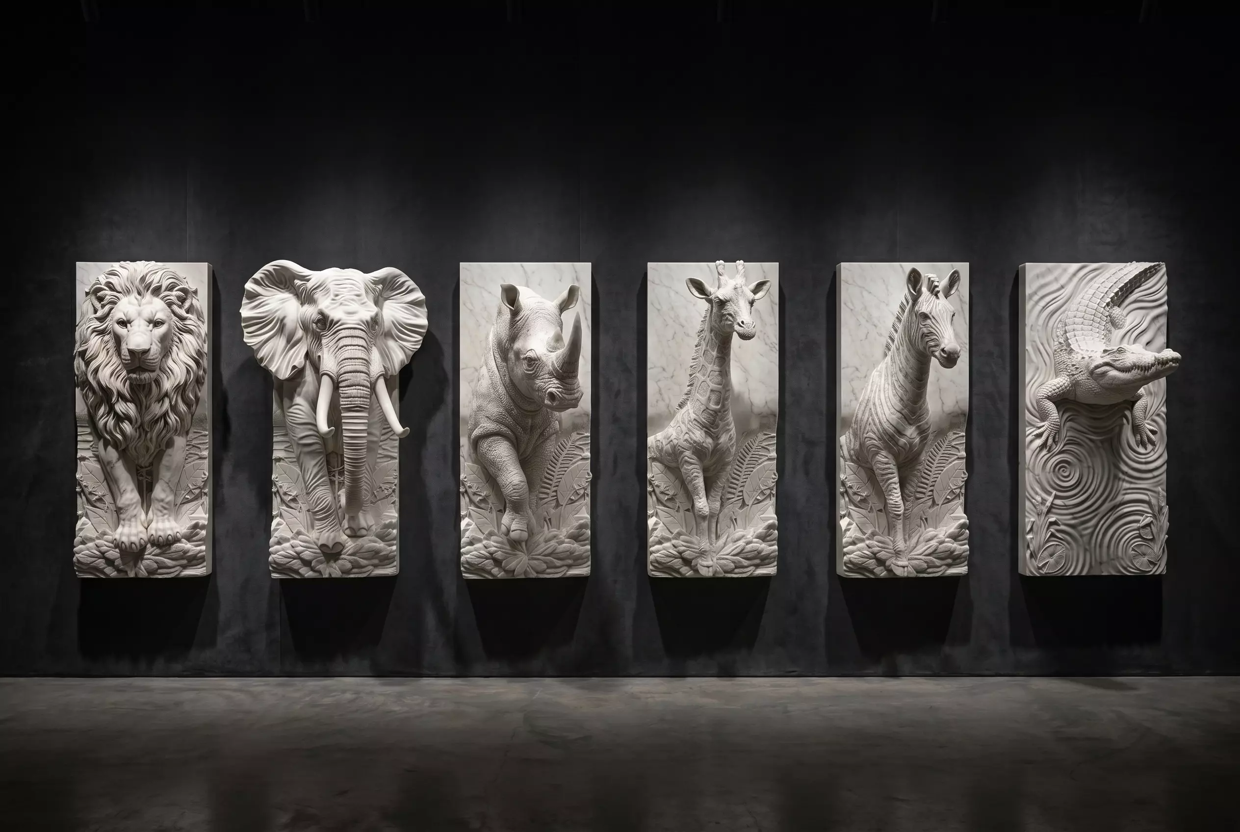 African Wildlife Wall Art Collection 3D print model